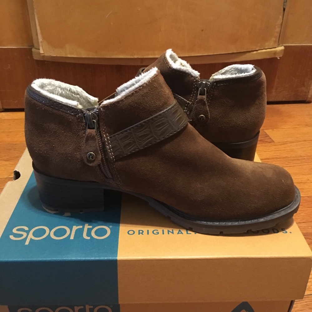 Sporto brown suede booties ankle boots 7